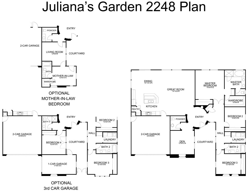 Juliana Garden 2248 plan, Elevation B